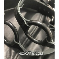 1 PAIR OF O-RING GAG WITH LEATHER STRAPS - 4 AND 5 CENTIMETERS