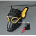 WOOF WOOF MUZZLE LEATHER YELLOW - Ears with cartilage