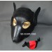 WOOF WOOF MUZZLE LEATHER BLACK - Ears with cartilage