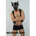 WOOF WOOF MUZZLE LEATHER BLACK - Ears with cartilage