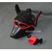 WOOF WOOF MUZZLE LEATHER RED - Ears with cartilage