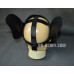 WOOF WOOF MUZZLE LEATHER RED - Ears with cartilage