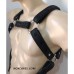 BLACK HARNESS WITH STRAPS SUSPENDERS BY CARABINERS