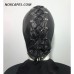 UNLINED TIGHT HOOD WITH EYE GAG AND MOUTH PATCH- genuine leather