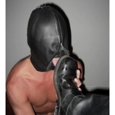 DOUBLE FACE COCKSUCKER HOOD - FRONT ZIP - genuine leather