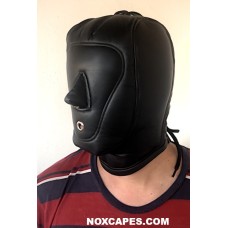 PADDED ISOLATION HOOD -  double layer of genuine leather