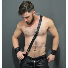 NOXCAPES LEATHER SAM BROWNE black