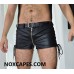 LEATHER SHORT FULL OPENING - price may vary by size