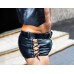 LEATHER SHORT FULL OPENING - price may vary by size