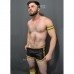 LEATHER GYM SHORT - YELLOW